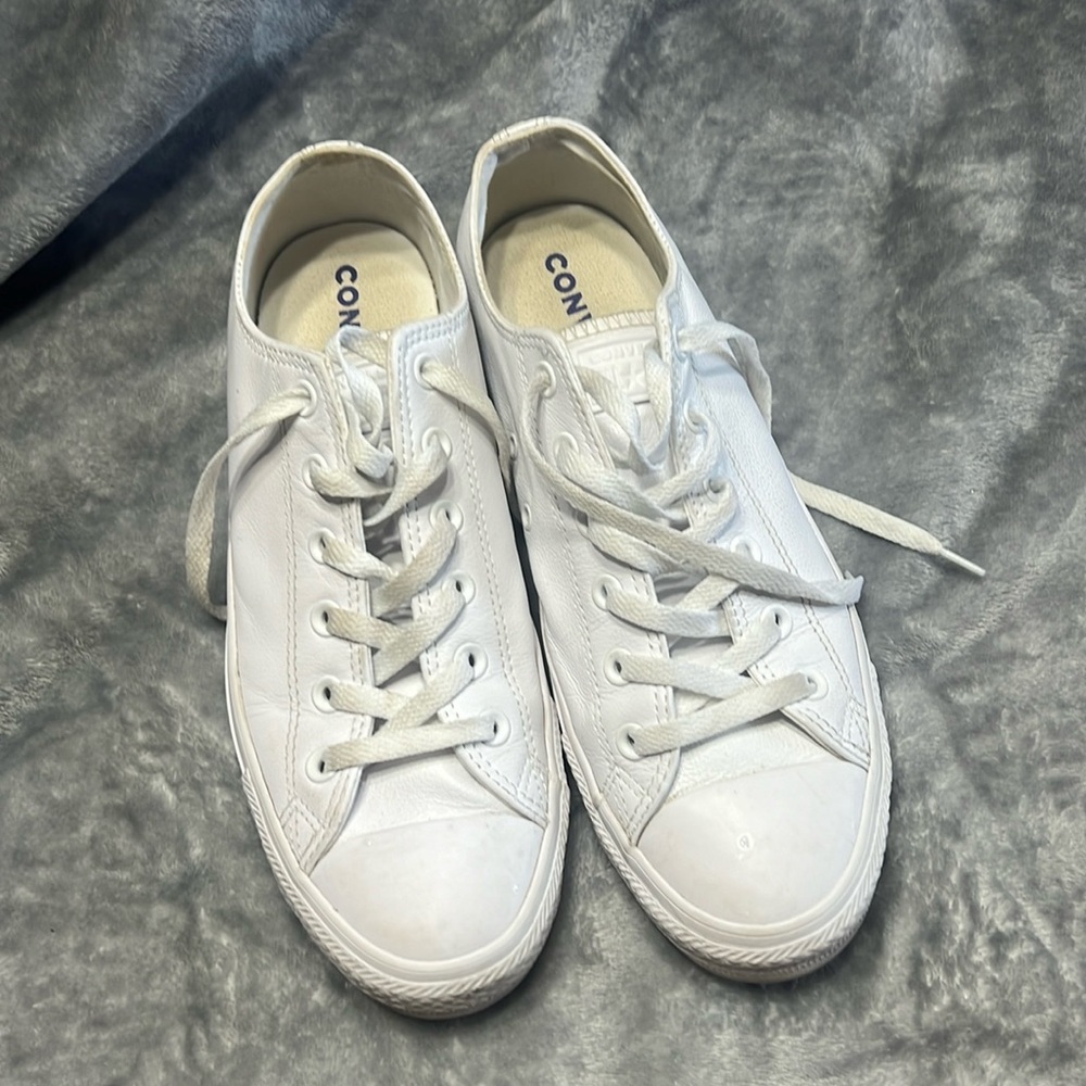 White Leather Converse